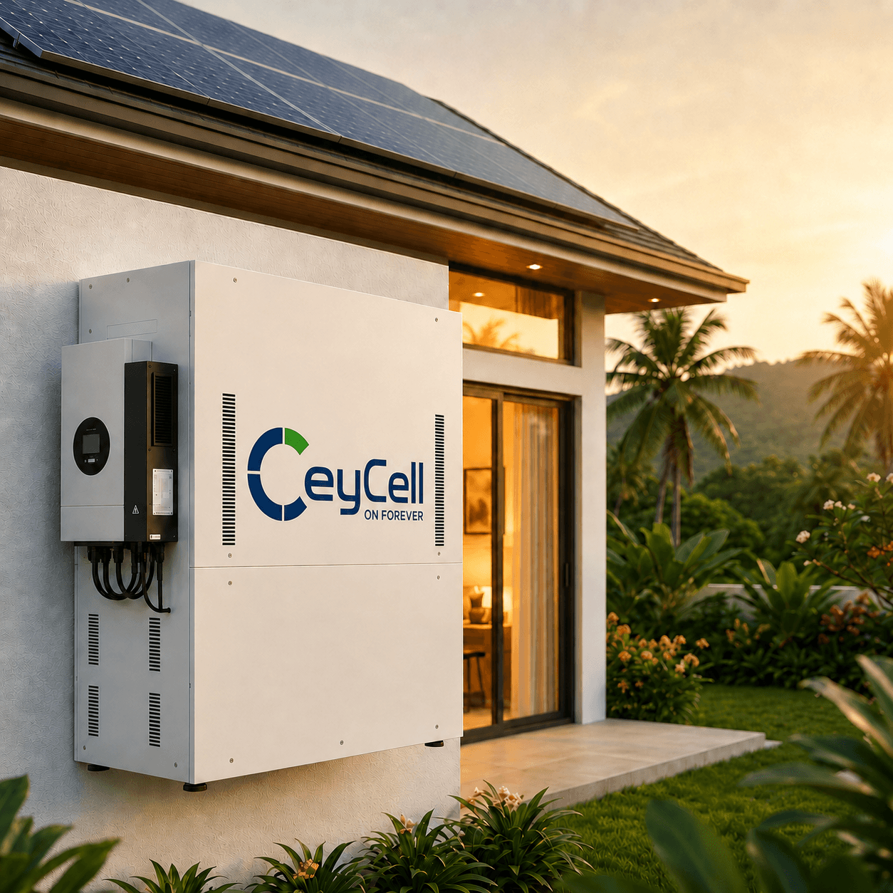 A CeyCell wall system installed in a home